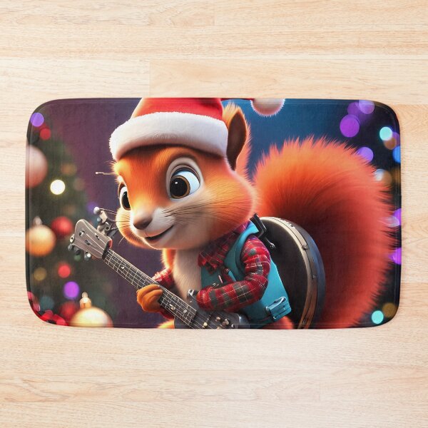 Item preview, Red Squirrel Punk Rocker in a Christmas outfit designed and sold by Colin Bentham.