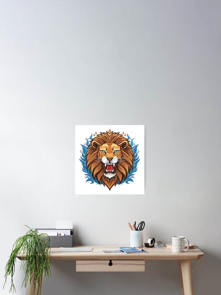 lion art print