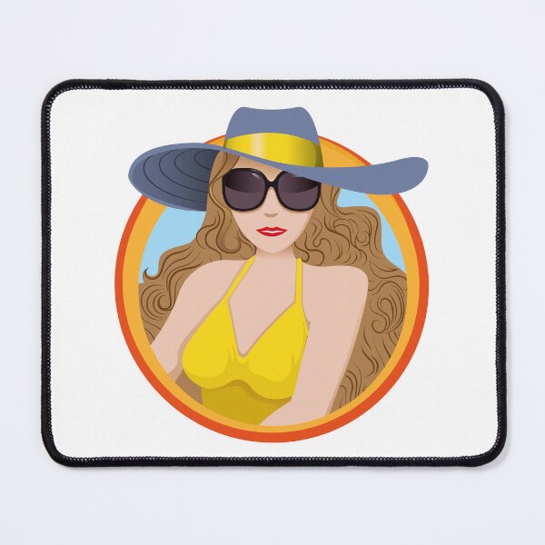 Item preview, Brunette woman in beachwear representing summer or vacation designed and sold by LucianoCosmo.