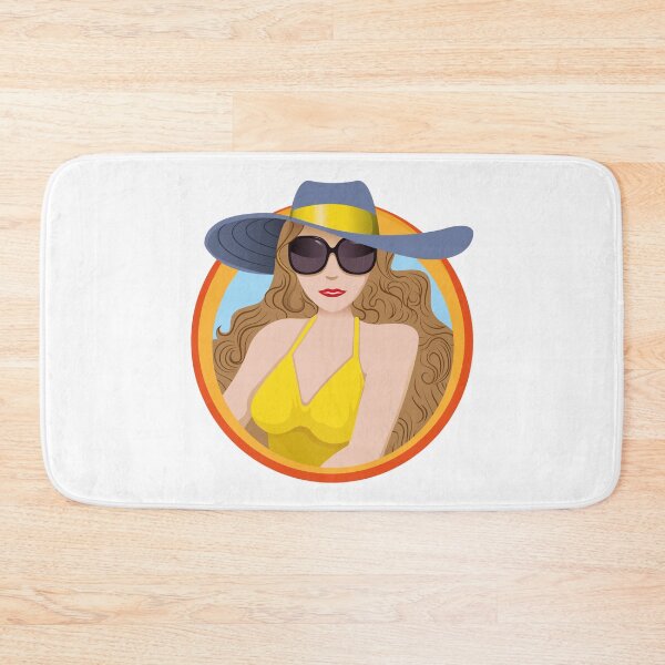 Item preview, Brunette woman in beachwear representing summer or vacation designed and sold by LucianoCosmo.