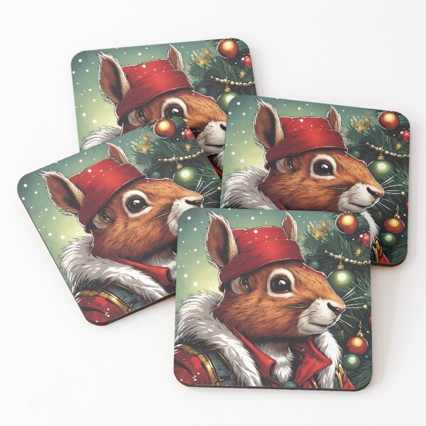 Item preview, Red Squirrel Punk Rocker in a Christmas outfit designed and sold by Colin Bentham.