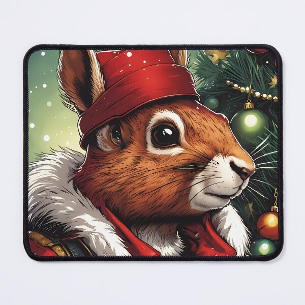 Item preview, Red Squirrel Punk Rocker in a Christmas outfit designed and sold by Colin Bentham.