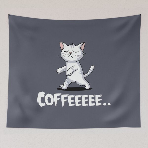 Item preview, Cofffeeeee Sleepy Cat Coffee Design designed and sold by Dream-Fab.