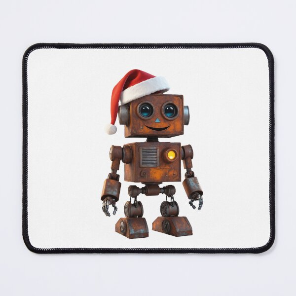 Item preview, 3d Cartoon Robot with Christmas Hat designed and sold by CuteopiaGallery.
