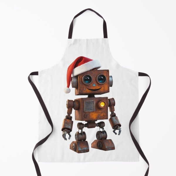 Item preview, 3d Cartoon Robot with Christmas Hat designed and sold by CuteopiaGallery.