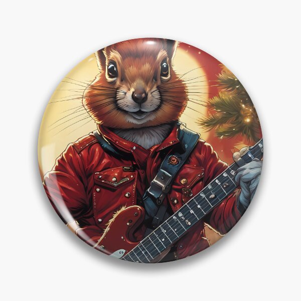 Item preview, Red Squirrel Punk Rocker in a Christmas outfit designed and sold by Colin Bentham.