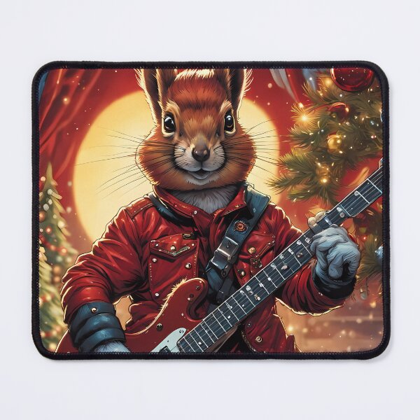 Item preview, Red Squirrel Punk Rocker in a Christmas outfit designed and sold by Colin Bentham.