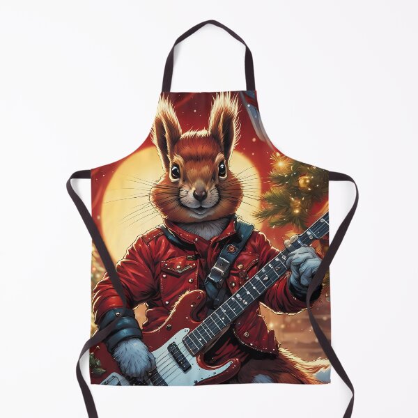 Item preview, Red Squirrel Punk Rocker in a Christmas outfit designed and sold by Colin Bentham.