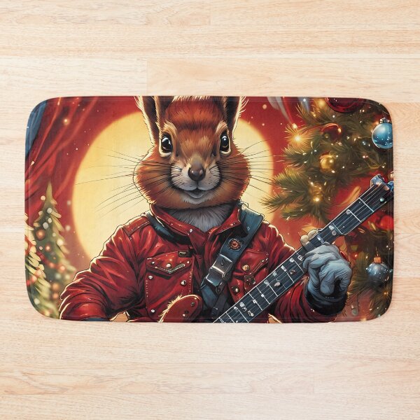 Item preview, Red Squirrel Punk Rocker in a Christmas outfit designed and sold by Colin Bentham.