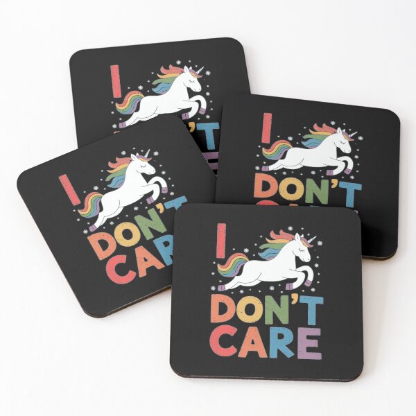 Item preview, I Don’t Care Unicorn Rainbow Design designed and sold by Dream-Fab.