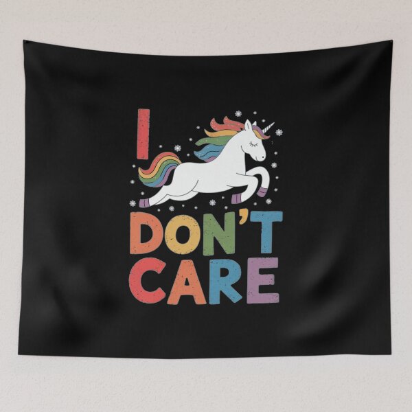Item preview, I Don’t Care Unicorn Rainbow Design designed and sold by Dream-Fab.