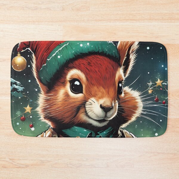 Item preview, Red Squirrel Punk Rocker in a Christmas outfit designed and sold by Colin Bentham.