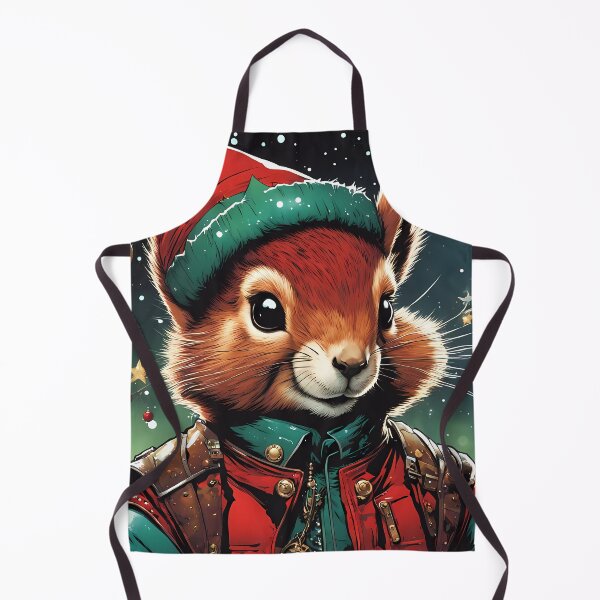 Item preview, Red Squirrel Punk Rocker in a Christmas outfit designed and sold by Colin Bentham.