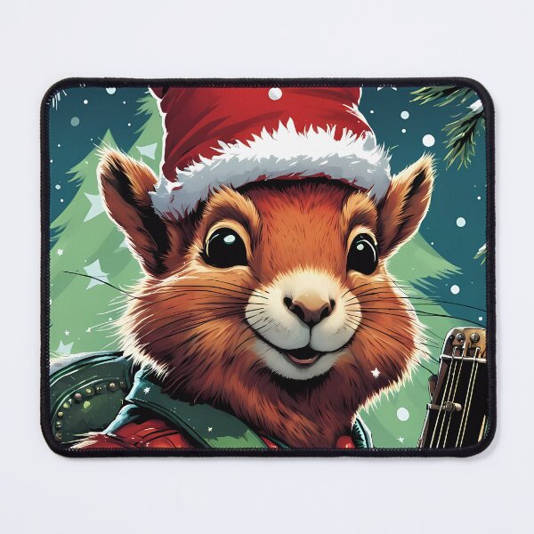 Item preview, Red Squirrel Punk Rocker in a Christmas outfit designed and sold by Colin Bentham.