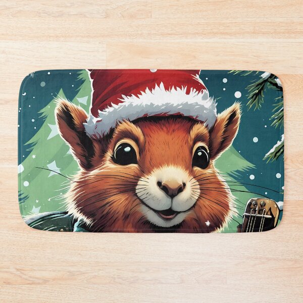 Item preview, Red Squirrel Punk Rocker in a Christmas outfit designed and sold by Colin Bentham.