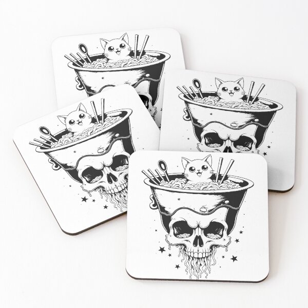 Item preview, Ramen skull cat designed and sold by Brexmore3.
