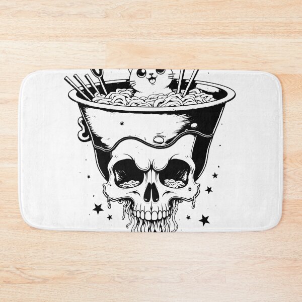 Item preview, Ramen skull cat designed and sold by Brexmore3.