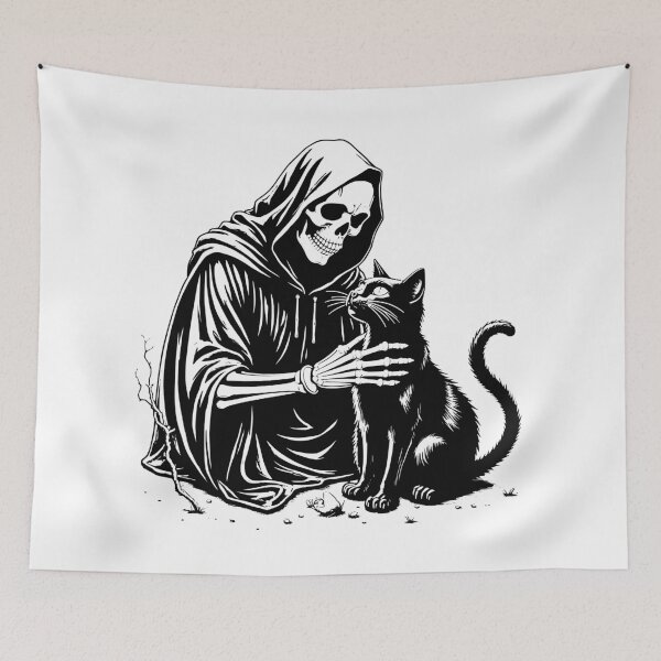 Item preview, Grim reaper cat designed and sold by Brexmore3.