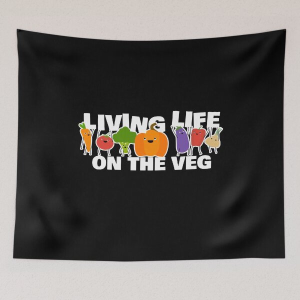 Item preview, Living Life on the Veg - Fun Vegetarian  designed and sold by The Junto Shop.