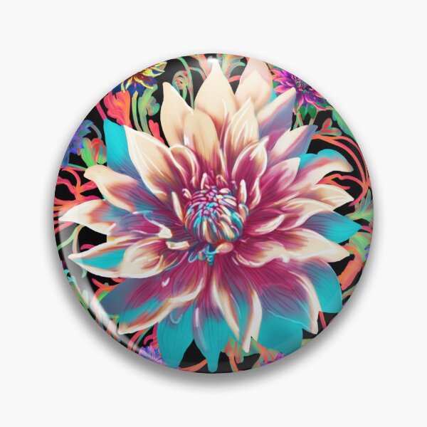 Item preview, Magic Flower pattern (black) designed and sold by Sghetti.