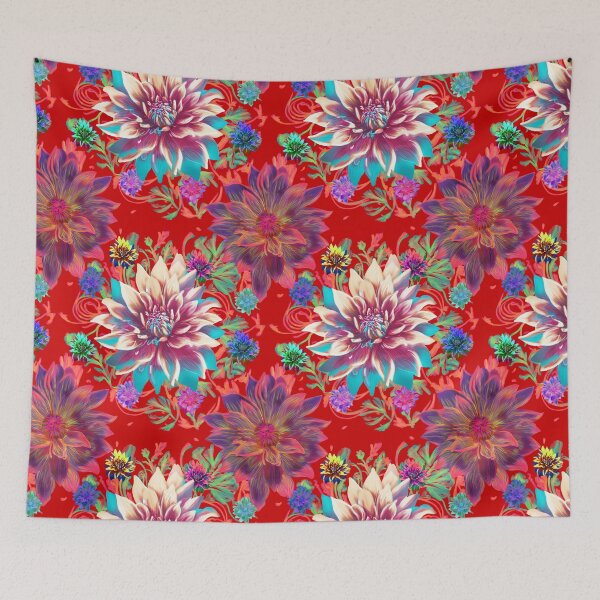 Item preview, Magic Flower pattern (red) designed and sold by Sghetti.