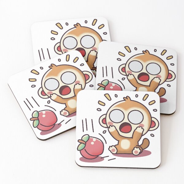 Item preview, Surprised Monkey with a Falling Fruit designed and sold by PieChocolate.