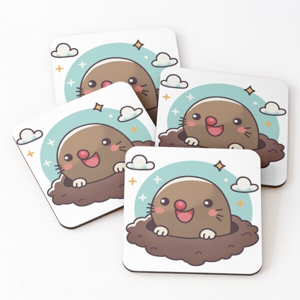 Item preview, Adorable Mole Popping Out of the Ground designed and sold by PieChocolate.