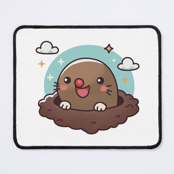 Item preview, Adorable Mole Popping Out of the Ground designed and sold by PieChocolate.