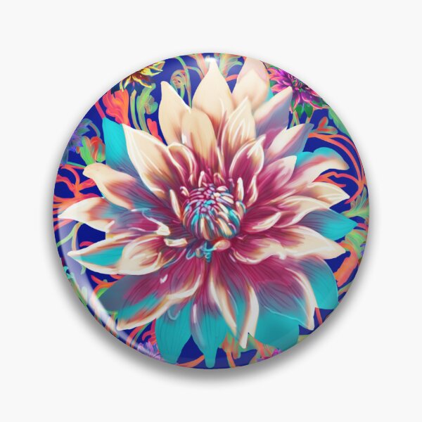Item preview, Magic Flower pattern (blue) designed and sold by Sghetti.