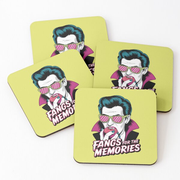 Item preview, Fangs For The Memories, 80s Retro Vampire With Apple And Neon Glasses designed and sold by SirenJoy.