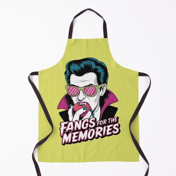 Item preview, Fangs For The Memories, 80s Retro Vampire With Apple And Neon Glasses designed and sold by SirenJoy.