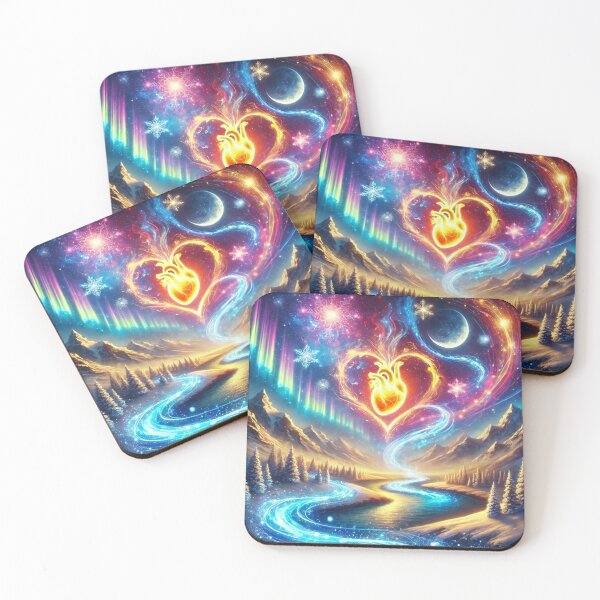 Item preview, Cosmic Fire Heart: Mystical Moonlit Landscape designed and sold by Tommandjerry.
