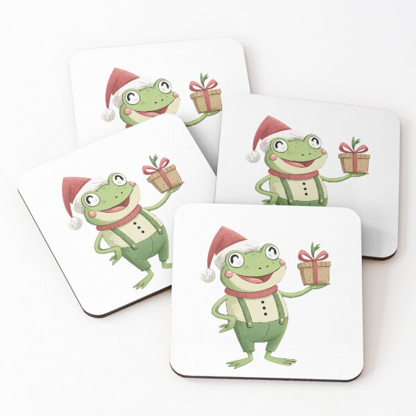 Item preview, Festive Frog with Gift designed and sold by Alihassan-Art.