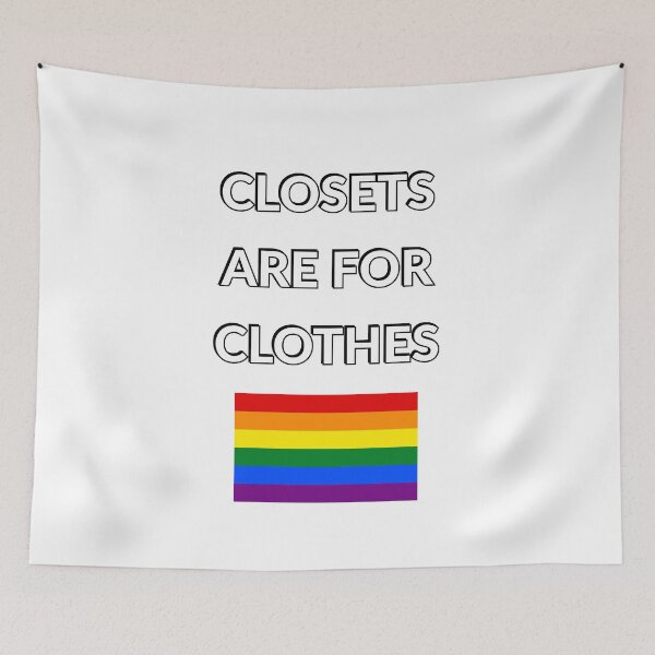 Item preview, Closets are for clothes -  rainbow flag - National Coming Out Day  designed and sold by Inspirationmotivation.