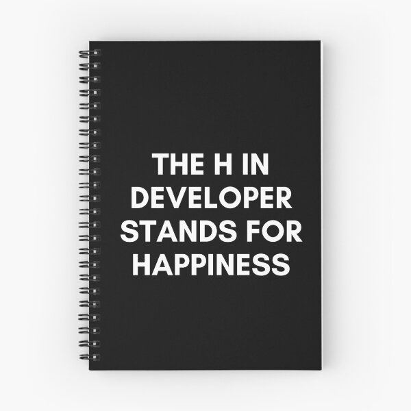 Item preview, Programmers: The H In Developer Stands For Happiness Funny Programming designed and sold by CuteLovelyDesigns.
