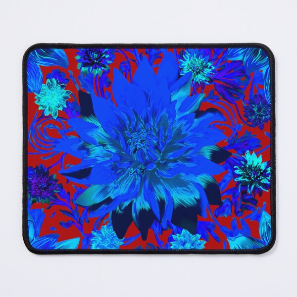 Item preview, Blue Flower pattern (red) designed and sold by Sghetti.