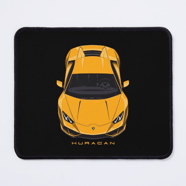 Item preview, Lambo Huracan Yellow illustration designed and sold by blackdogshop.