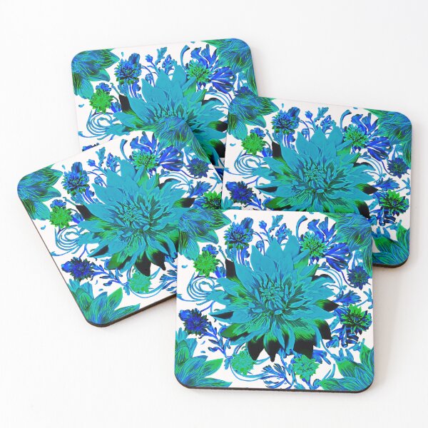 Item preview, Turquise Flower pattern (white) designed and sold by Sghetti.