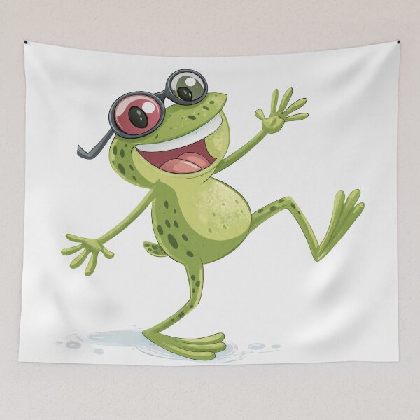 Item preview, Goofy Frog on the Move designed and sold by Alihassan-Art.