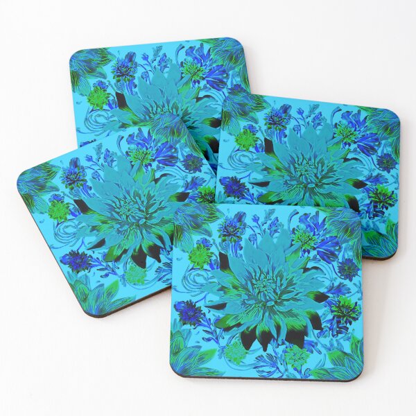 Item preview, Turquise Flower pattern (turquoise) designed and sold by Sghetti.