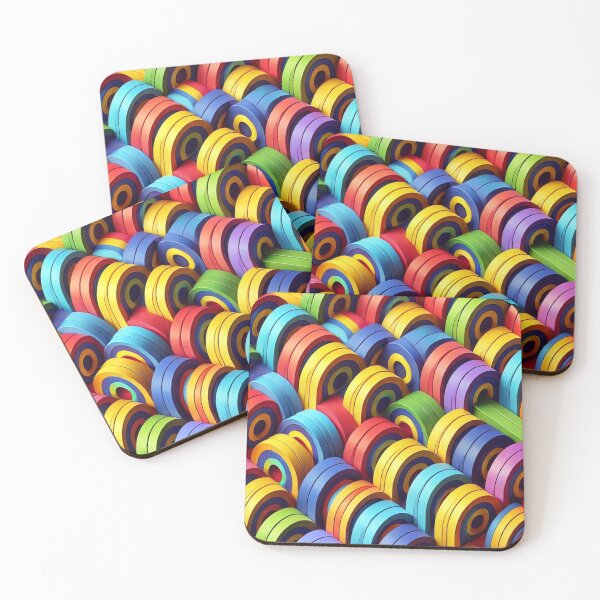 Item preview, Vivid 3D Cylindrical Abstract Pattern in Multicolor Design designed and sold by Zeeshankhan1345.