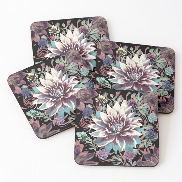 Item preview, Pale Flower pattern (black) designed and sold by Sghetti.