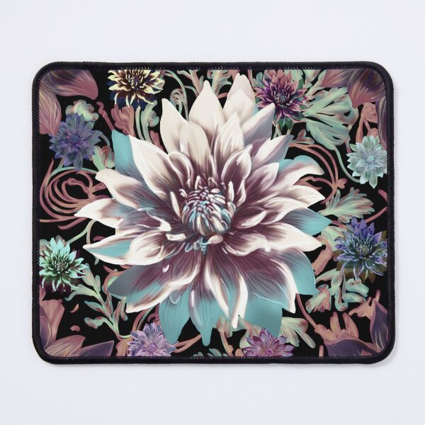 Item preview, Pale Flower pattern (black) designed and sold by Sghetti.