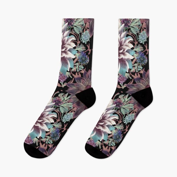 Item preview, Pale Flower pattern (black) designed and sold by Sghetti.