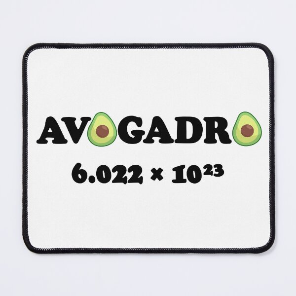 Item preview, Avocado avogadro's number text design designed and sold by ZerpaGiovanna.