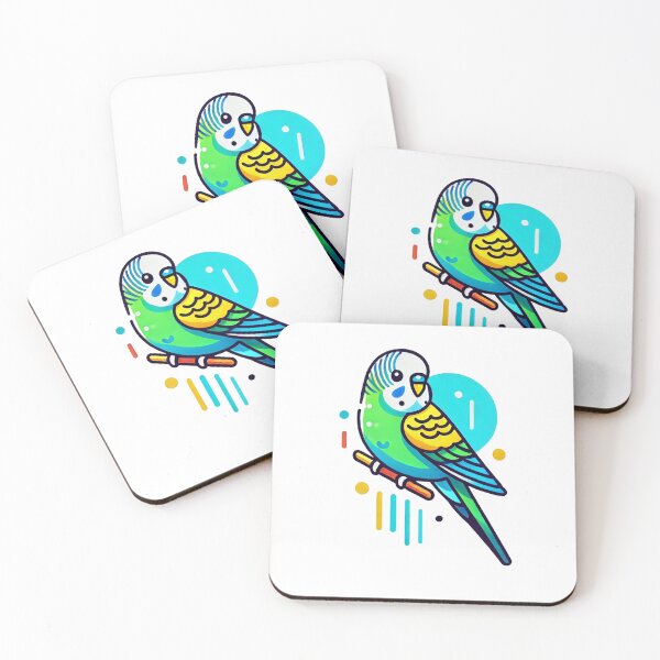 Item preview, Whimsical Budgie Illustration designed and sold by KittyKatto.