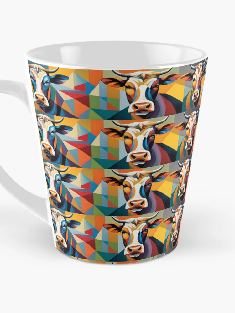 Thumbnail 3 of 4, Coffee Mug, Abstract Colorful Cows designed and sold by RJsphotography and More.