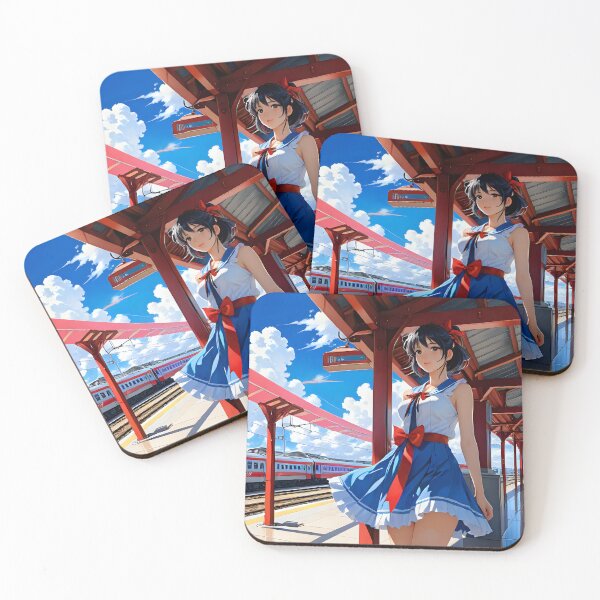 Item preview, Waiting for the Train (Anime Art) designed and sold by AiFantasticArt.