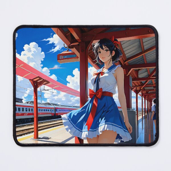 Item preview, Waiting for the Train (Anime Art) designed and sold by AiFantasticArt.