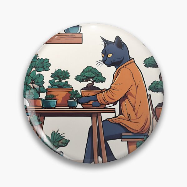 Item preview, Cat Person Working On Bonsai Sigma Cat designed and sold by PhilosophicalG.